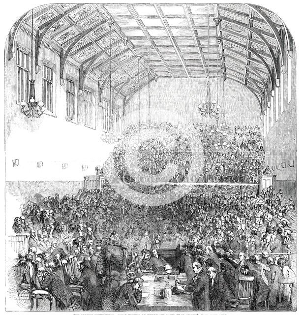 The Gorham Controversy - Great Meeting of Clergy and Laity, in St. Martin's Hall, Long-Acre, 1850. Creator: Unknown.