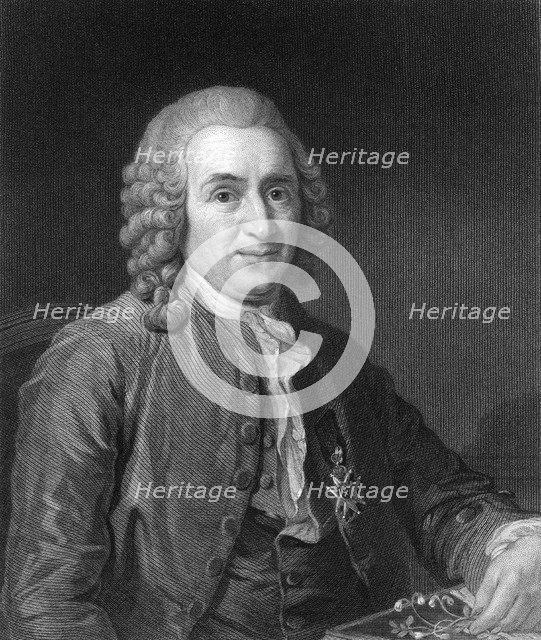 Carolus Linnaeus, 18th century Swedish naturalist, (1836).Artist: CE Wagstaff