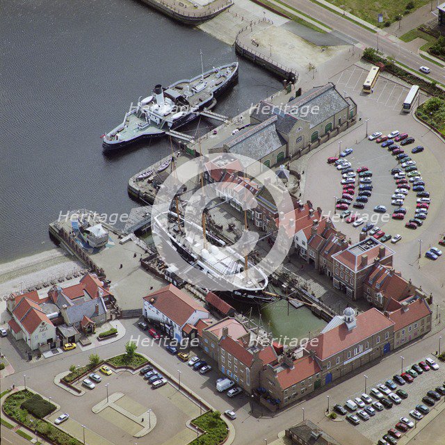 HMS 'Trincomalee' and PSS 'Wingfield Castle' docked at Hartlepool, c2015. Artist: Aerofilms.