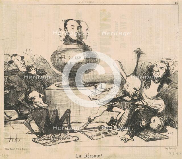La dêroute!, 19th century. Creator: Honore Daumier.