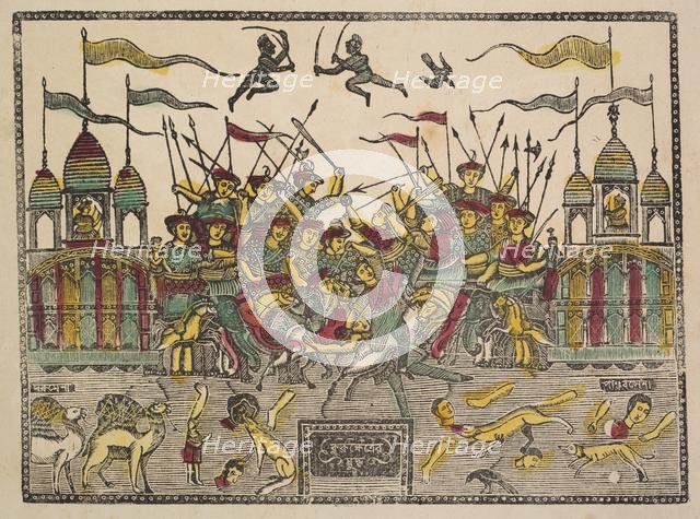 Battle Scene, 1800s. Creator: Shri Gobinda Chandra Roy.