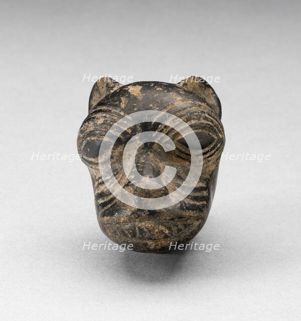 Fragment from a Blackware Vessel in the Form of a Puma Head, A.D. 1000/1400. Creator: Unknown.