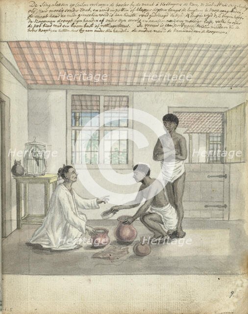 Butter trade in Ceylon, 1785-1786. Creator: Jan Brandes.