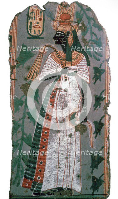 Egytian wall-painting of queen Ahmose-Nefertari, 16th century BC Artist: Unknown