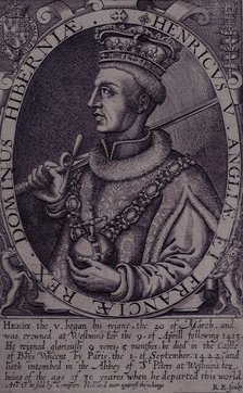 Portrait of Henry V, 1618.  Creator: Renold Elstrack.