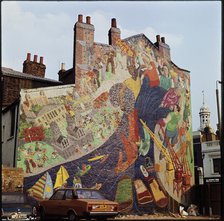 People's River Mural, Creek Road, Greenwich, Greater London Authority, 1975-1985. Creator: Leonard Robin Mattock.