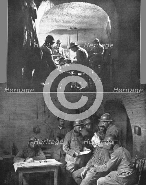 'Les souterrains de l'ancien Chateau de Combles; en haut, une entrée des souterraine..., 1916. Creator: Unknown.