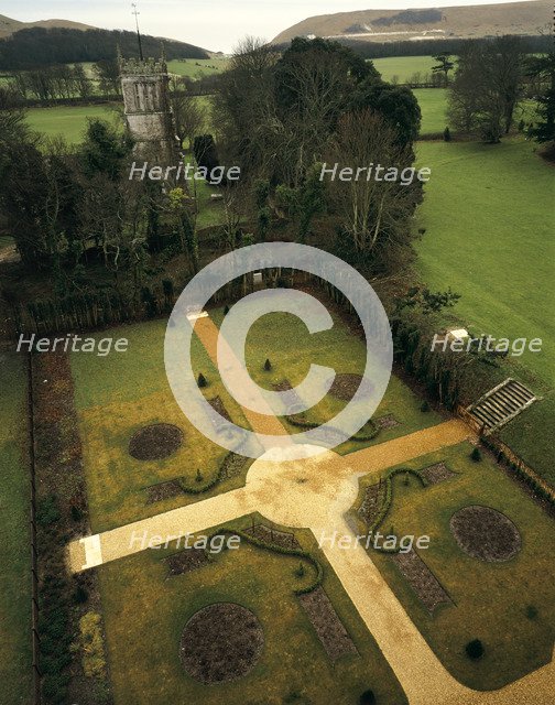 Rose garden, Lulworth Castle, Dorset, 1993. Artist: Unknown