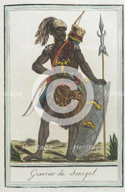 Costumes de Différents Pays, 'Guerrier du Senegal', c1797. Creators: Jacques Grasset de Saint-Sauveur, LF Labrousse.