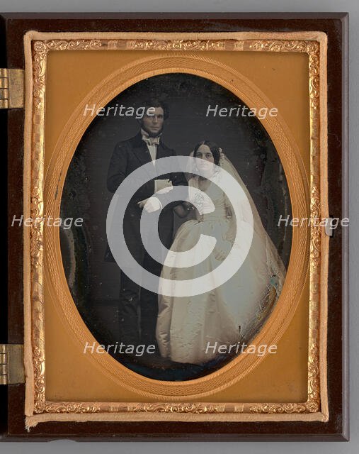 Untitled (Wedding Portrait), 1861. Creator: Unknown.