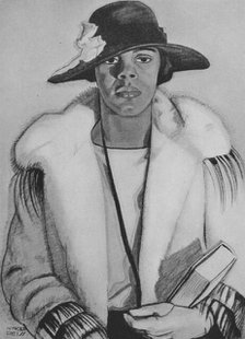 'Four portraits of Negro women : The librarian', 1925-03. Creator: Winold Reiss.
