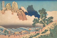 View from the Other Side of Fuji from the Minobu River (Minobugawa ura Fuji), from ..., ca. 1830-32. Creator: Hokusai.