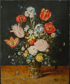 Flowers in a Glass Beaker, after 1608. Artist: Brueghel, Jan, the Elder (1568-1625)