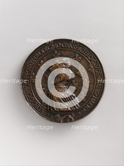 Medal Louis XII, King of France (r. 1498-15155), and Anne of Brittany (1476-1514), French, ca. 1499. Creator: Unknown.