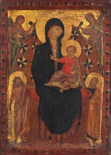 Madonna and Child with Saint John the Baptist, Saint Peter, and Two Angels, c. 1290. Creator: Unknown.
