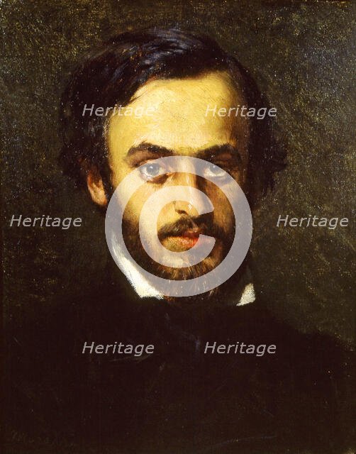 Portrait of Emilio Villari (1836-1904), 1855-1858. Creator: Morelli, Domenico (1826-1901).