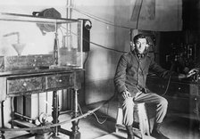 Bermocchi & his wireless "iconograph", between c1910 and c1915. Creator: Bain News Service.