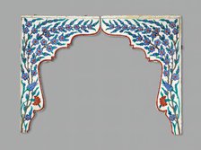 Tile Spandrels, Turkey, 17th century. Creator: Unknown.