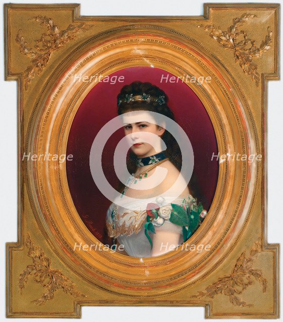 Portrait of Elisabeth of Bavaria with Diadem, before 1885. Artist: Raab, Georg Martin Ignaz (1821-1885)
