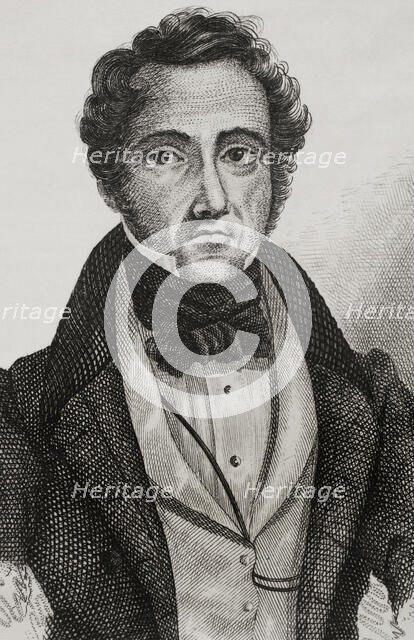 Portrait of Francisco Javier de Istúriz Montero (1790-1871), Spanish politician and diplomat, 1845.  Creator: Jose Gomez.