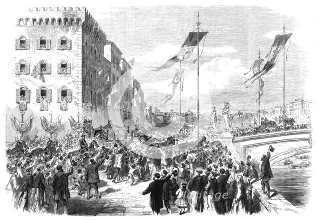 The Royal Marriage in Italy: the Crown Prince and Princess..., Ponte Santa Trinità, Florence, 1868. Creator: Unknown.