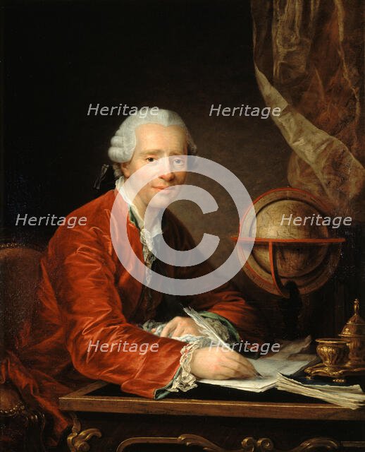 Portrait of Jean le Rond D'Alembert (1717-1783), 1777. Creator: Lusurier, Catherine (1752-1781).