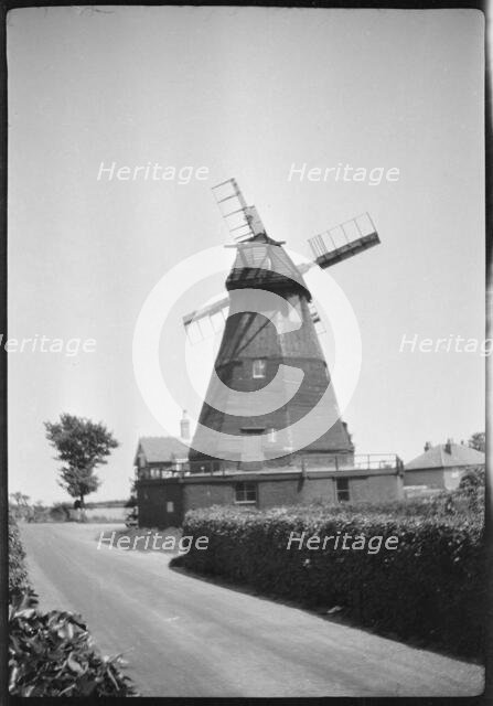 Martin Windmill, East Langdon, Langdon, Dover, Kent, 1929. Creator: Francis Matthew Shea.