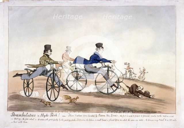 'Perambulators in Hyde Park!', London,  1819. Artist: Anon