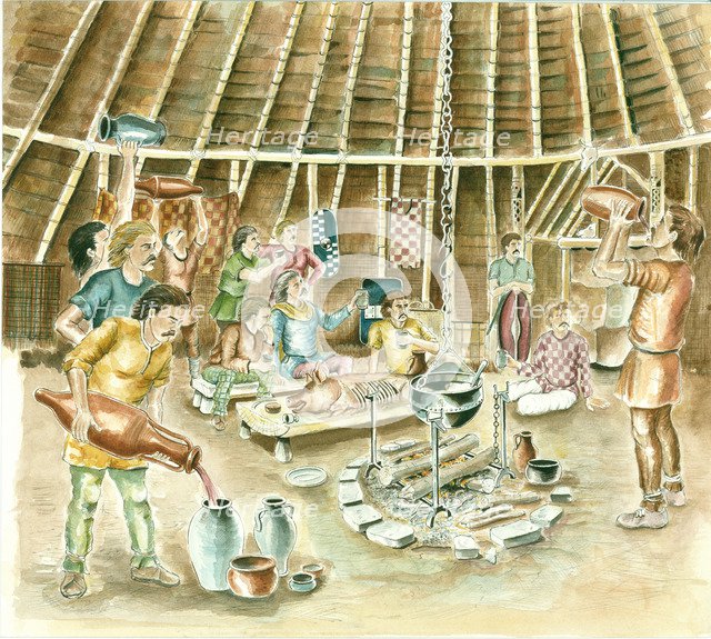 A Celtic Feast, Iron Age, (c1990-2010). Artist: Chris Evans.