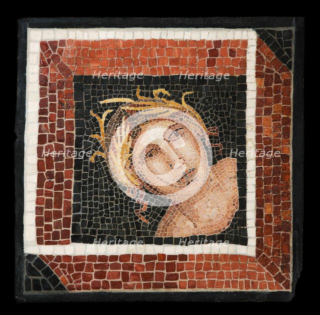 Mosaic Floor Panel Depicting a Personification of a Season, 2nd century. Creator: Unknown.