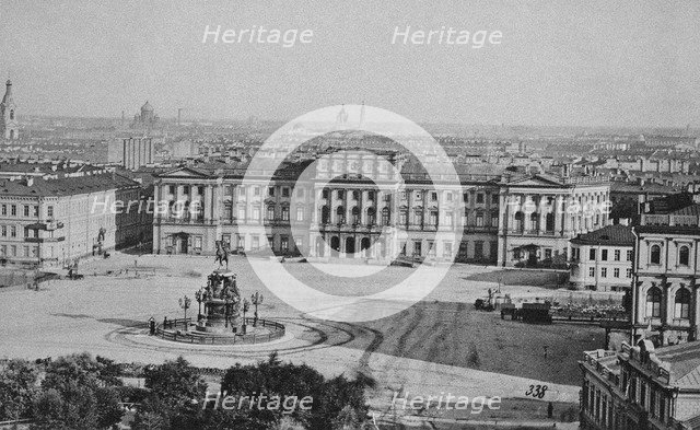 The Mariinsky Palace (Marie Palace) on the St Isaac's Square in Saint Petersburg, 1870s. Artist: Felisch, Albert (1837-1908)