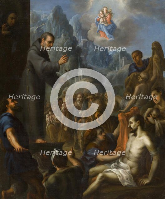 Miracles of Saint Salvador de Horta (Milagros del beato Salvador de Horta) (image 1 of 4), c1720. Creator: Juan Rodríguez Juárez.
