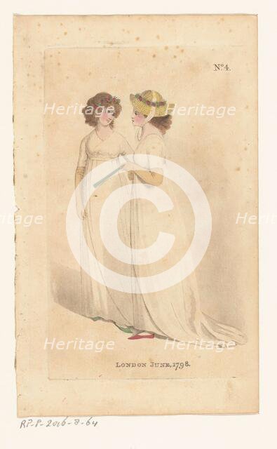 Magazine of Female Fashions of London and Paris, No. 4: London June 1798, 1798. Creator: Unknown.