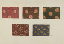 Textile Swatches, c. 1939. Creator: Charlotte Winter.
