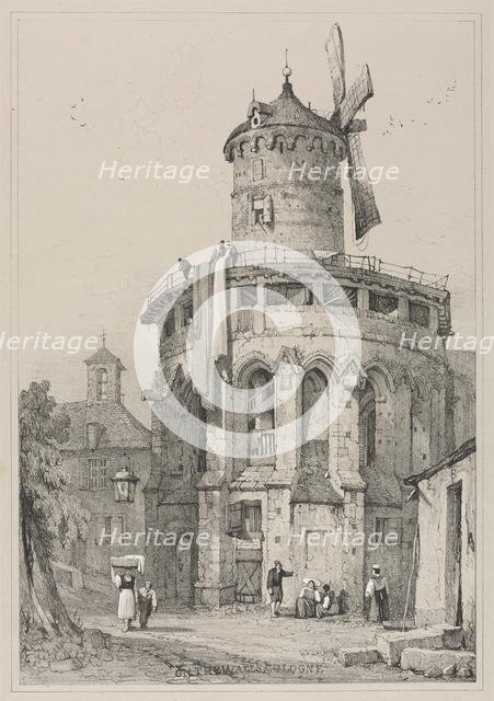 Facsimiles of Sketches Made in Flanders and Germany: On the Walls, Cologne, 1833. Creator: Samuel Prout (British, 1783-1852); Charles Joseph Hullmandel.