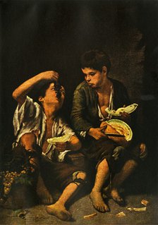 'Boys eating Fruit', 1645, (1938). Artist: Bartolomé Esteban Murillo.