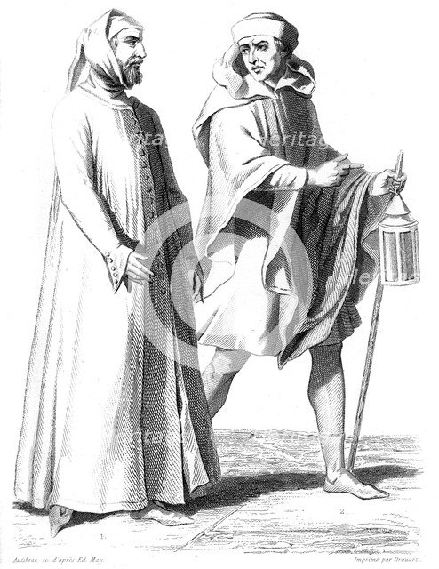 Florentine plebeian and henchman, 14th century (1849). Artist: Unknown