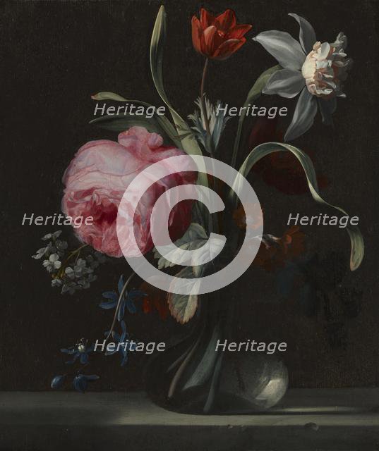 Flowers in a Vase, c. 1669. Creator: Simon Verelst (Dutch, 1644-1721).