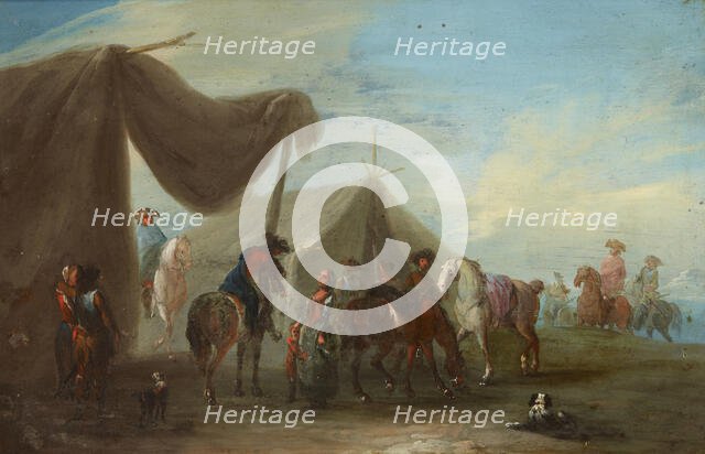Horsemen Among the Tents, 17th century. Creator: Unknown.