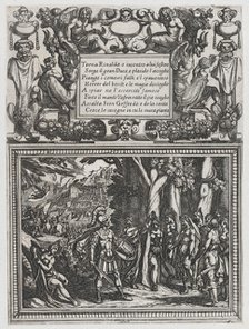 Plate 18: Illustration to Canto XVIII, from Torquato Tasso's 'Gerusalemme liberat..., ca. 1590-1630. Creator: Antonio Tempesta.