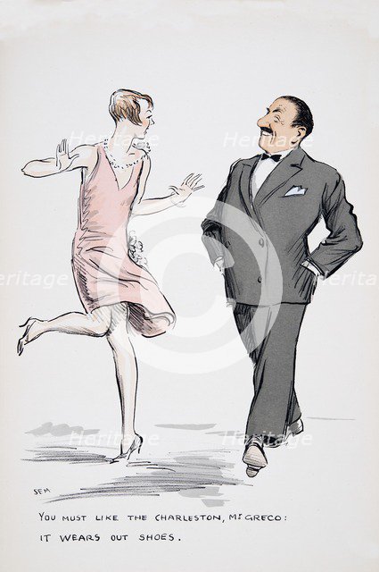You must like the Charleston, Mr Greco, it wears out shoes.', from 'White Bottoms' pub. 1927.
