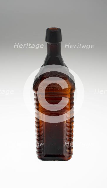 Bottle, Bohemia, c. 1840/50. Creator: Bohemia Glass.