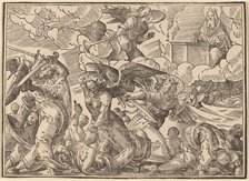 The Four Horsemen of the Apocalypse, published 1630. Creator: Christoph Maurer.