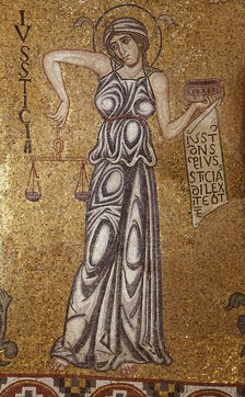 Justice (Detail of Interior Mosaics in the St. Mark's Basilica), 12th century. Artist: Byzantine Master  