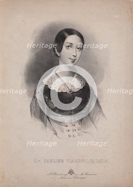 Portrait of the singer and composer Pauline Viardot (1821-1910), 1840s.