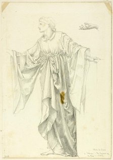 Study for Figure of 'Idleness - The Romaunt of the Rose, c. 1873-77. Creator: Sir Edward Coley Burne-Jones.