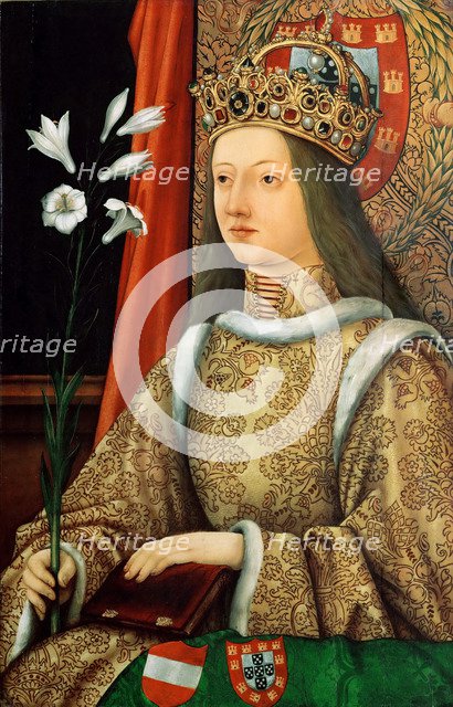Portrait of Eleanor of Portugal (1434-1467), Holy Roman Empress, after 1468. Artist: Burgkmair, Hans, the Elder (1473-1531)