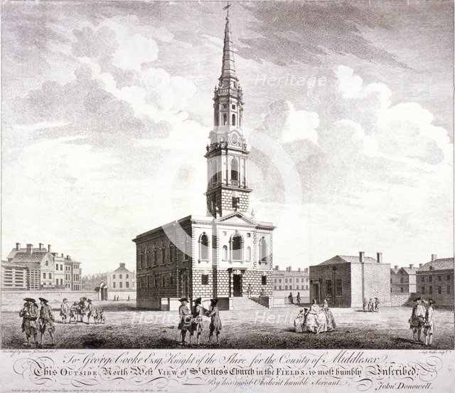 St Giles in the Fields, Holborn, London, 1753. Artist: Anthony Walker