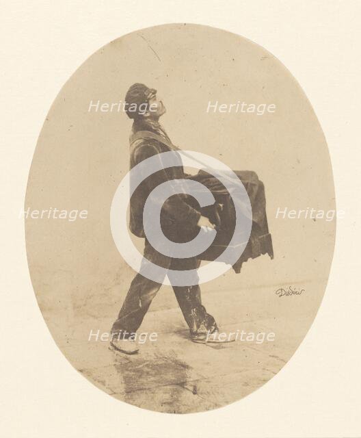 The Organ Grinder, about 1853. Creator: Andre-Adolphe-Eugene Disderi.