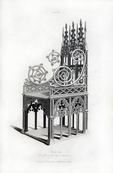 Solid silver throne, 1397, (1843).Artist: Henry Shaw